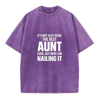 It's not easy being the best BROTHER ever, but here I am nailing it - Vintage T-shirt - Purple