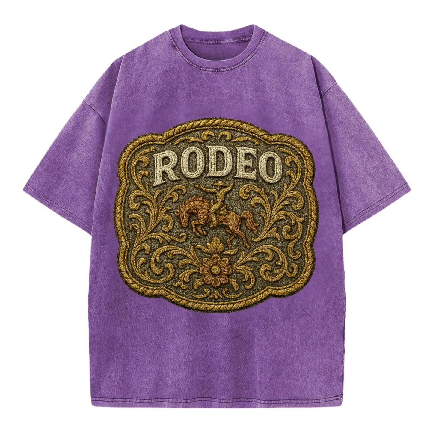 Rodeo Buckle  - Vintage T-shirt - Purple