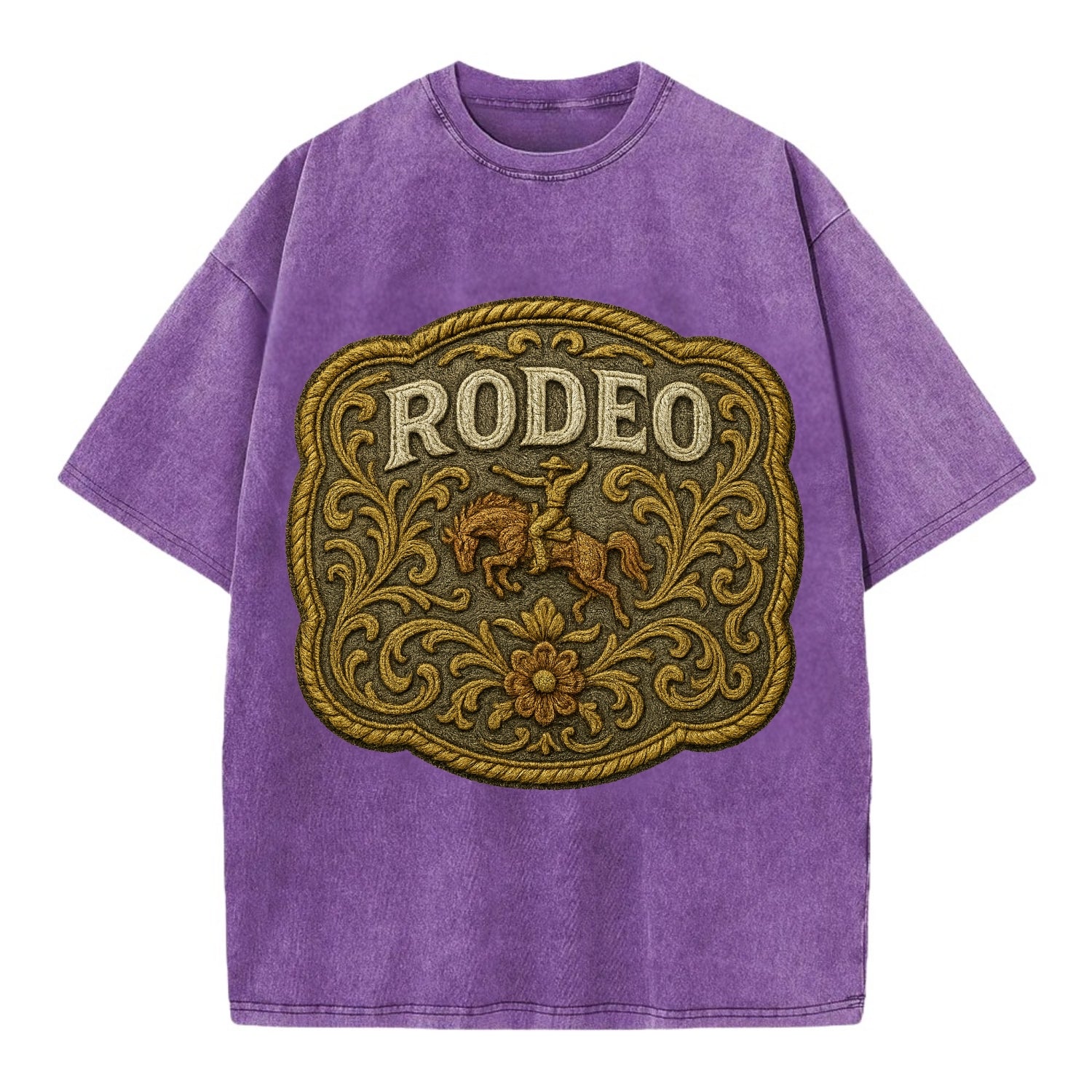 Rodeo Buckle  - Vintage T-shirt - Purple