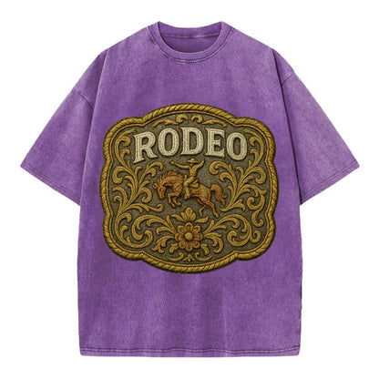 Rodeo Buckle  - Vintage T-shirt - Purple