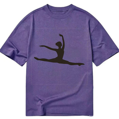 Ballet dancer in grand jete leap - Classic T-shirt - Purple