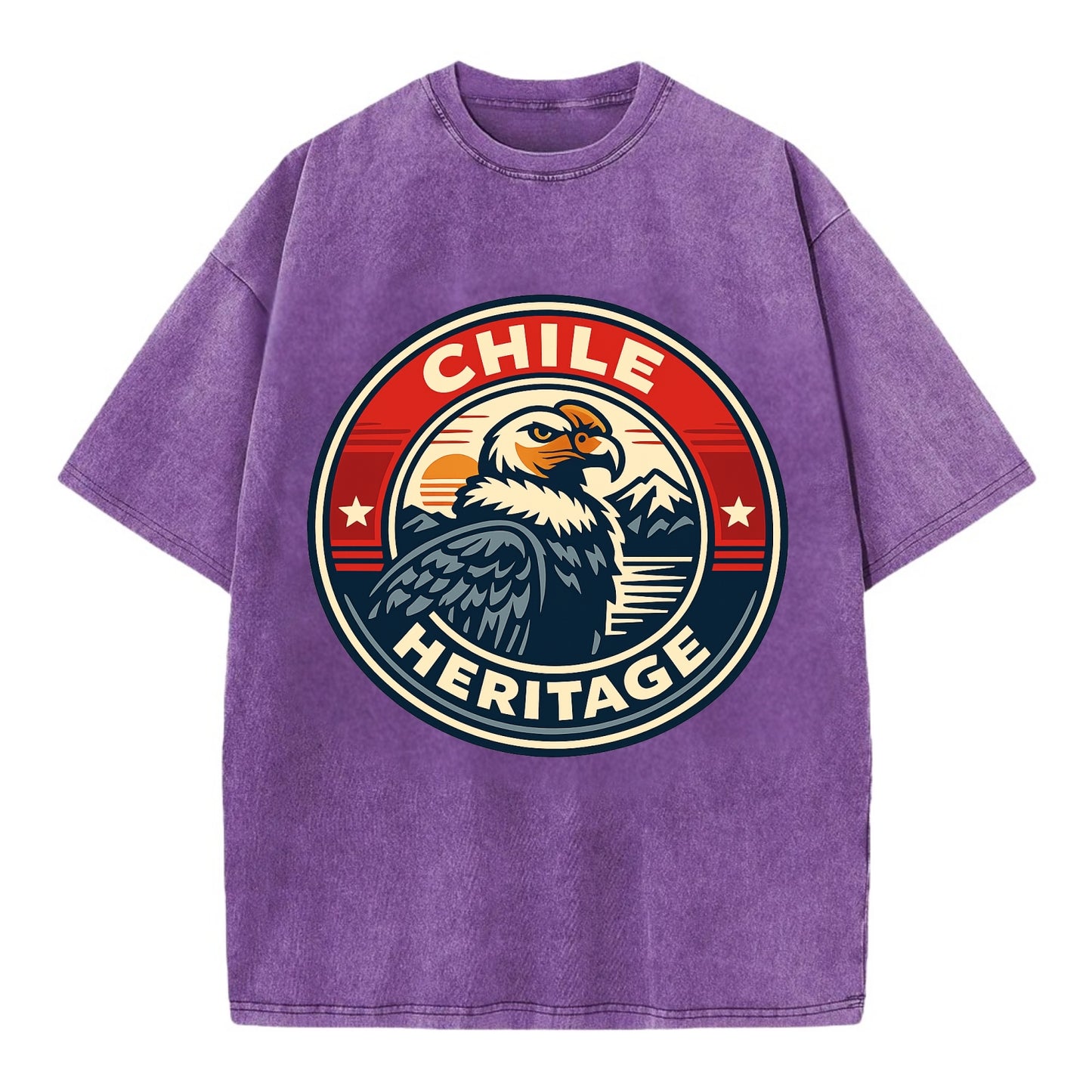 Andean Spirit Emblem - Vintage T-shirt - Purple