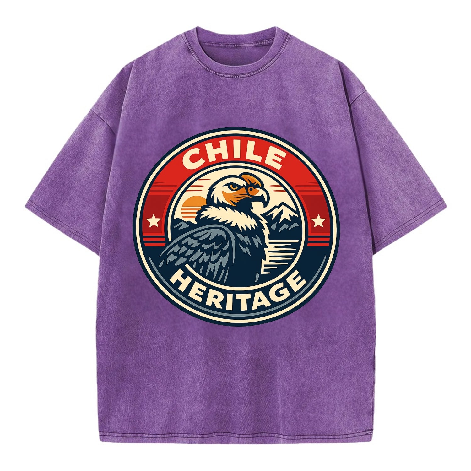 Andean Spirit Emblem - Vintage T-shirt - Purple