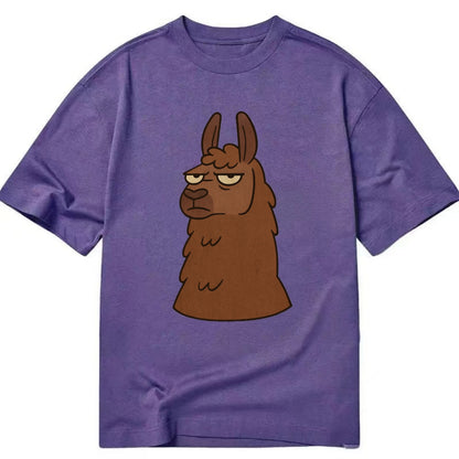 The Llama Judging Silently - Classic T-shirt - Purple