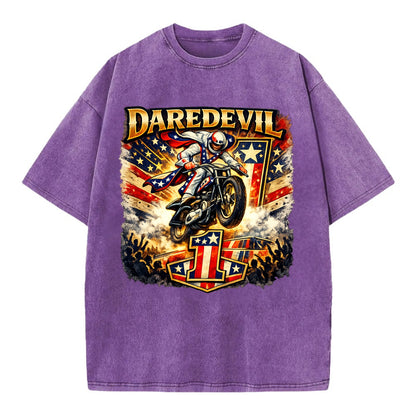 Daredevil Stunt Rider - Vintage T-shirt - Purple
