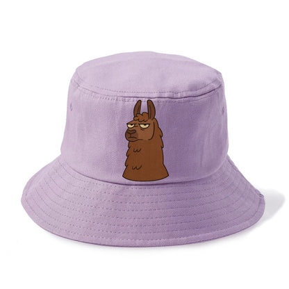 The Llama Judging Silently - Bucket Hat - Purple