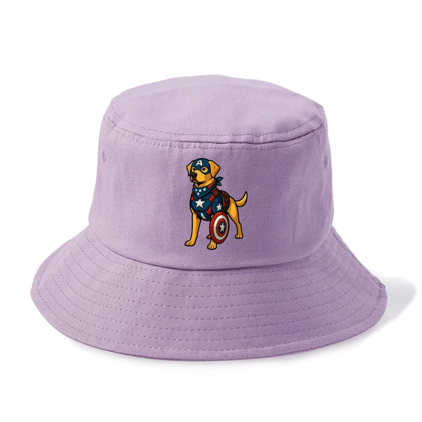 Labrador Captain America  - Bucket Hat - Purple