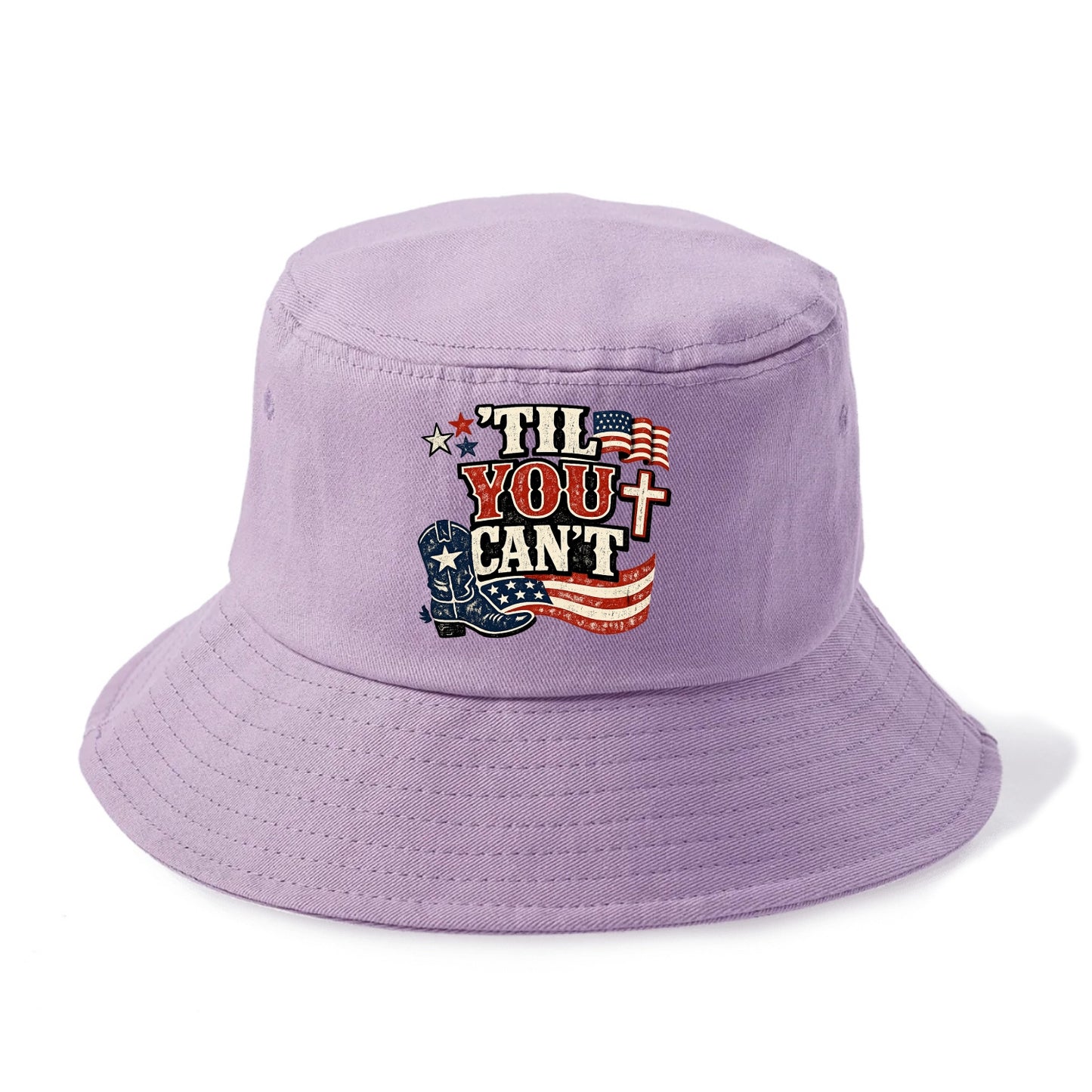 Til You Cant - Patriot Cross - Bucket Hat - Purple