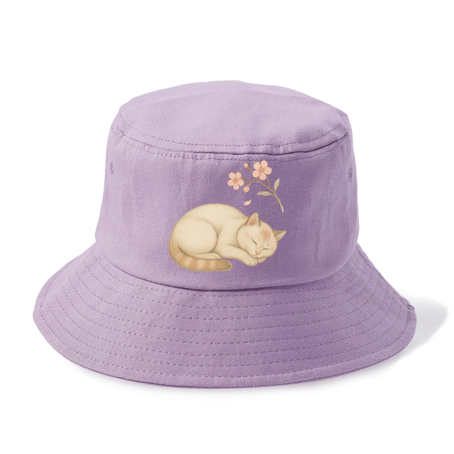 Zen Garden Cat  - Bucket Hat - Purple