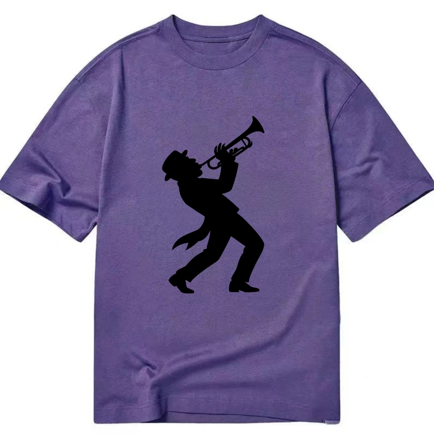 Trumpet player hitting high note - Classic T-shirt - Purple