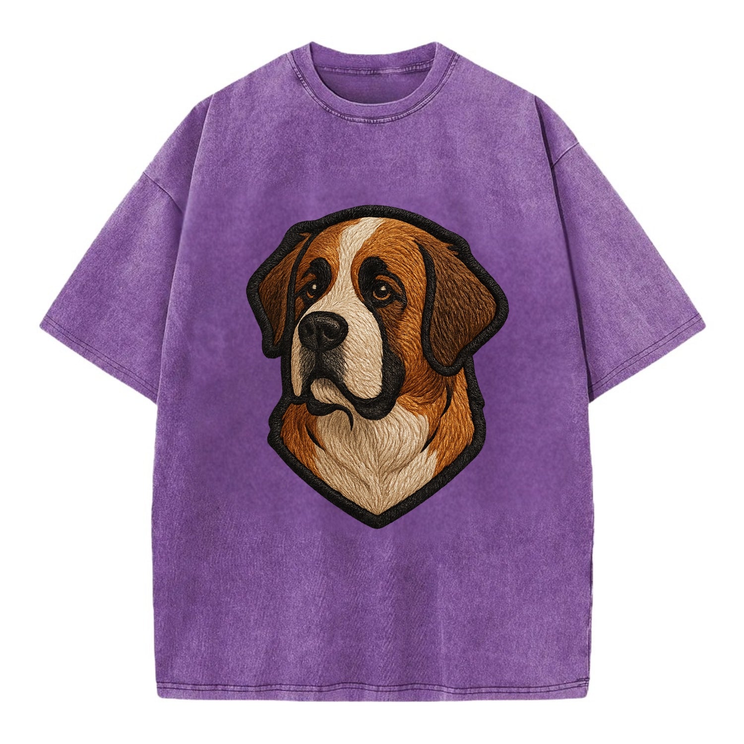 Saint Bernard - Modern gentle giant desi - Vintage T-shirt - Purple