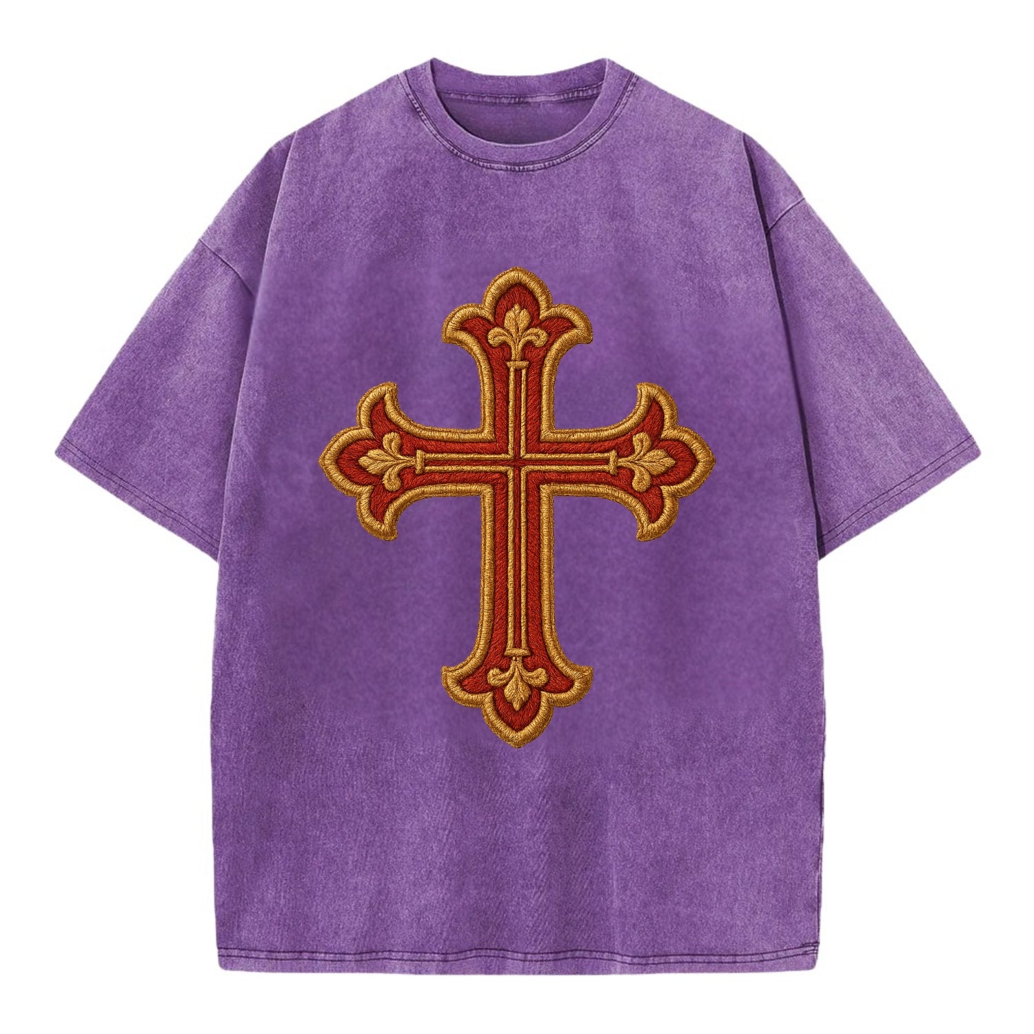 Armenian Cross - Vintage T-shirt - Purple