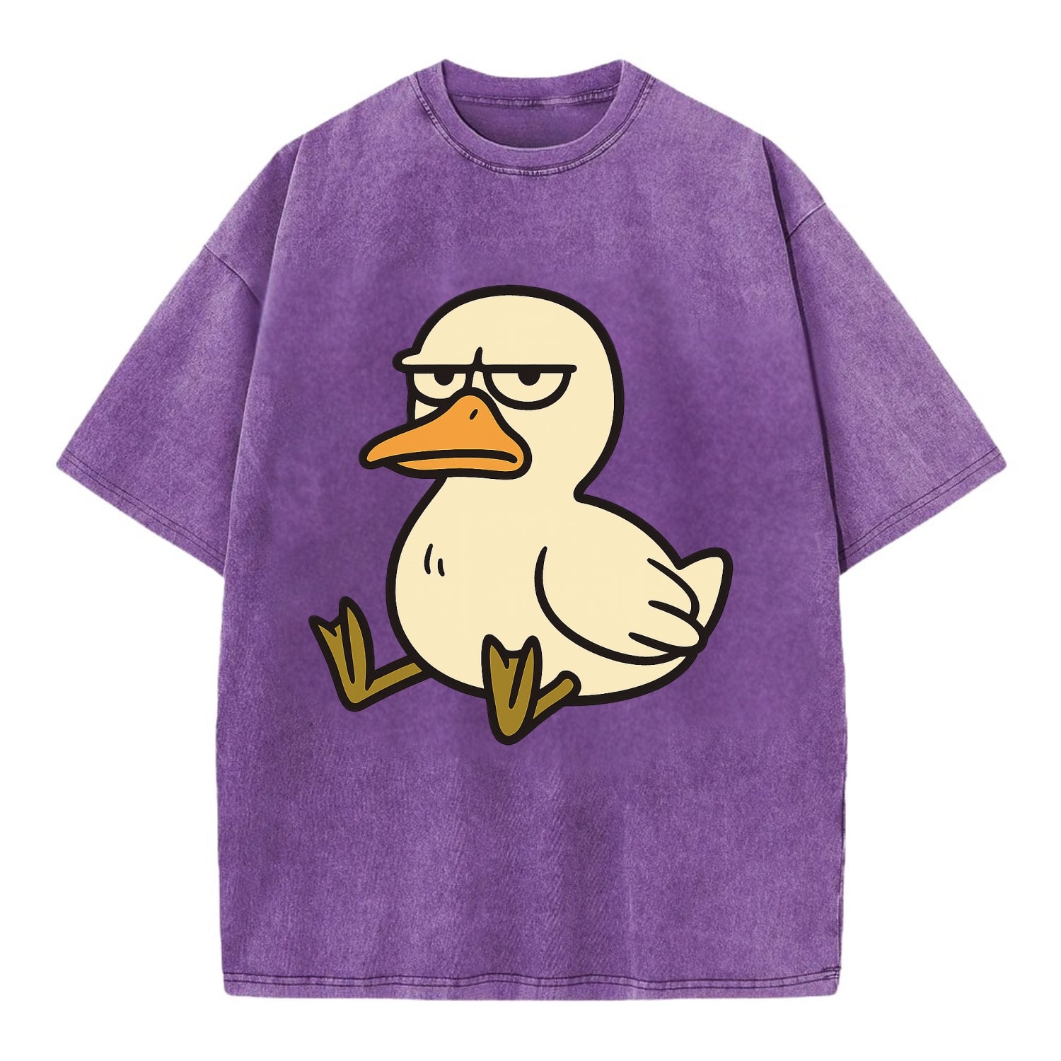 The Duck Judging Silently - Vintage T-shirt - Purple