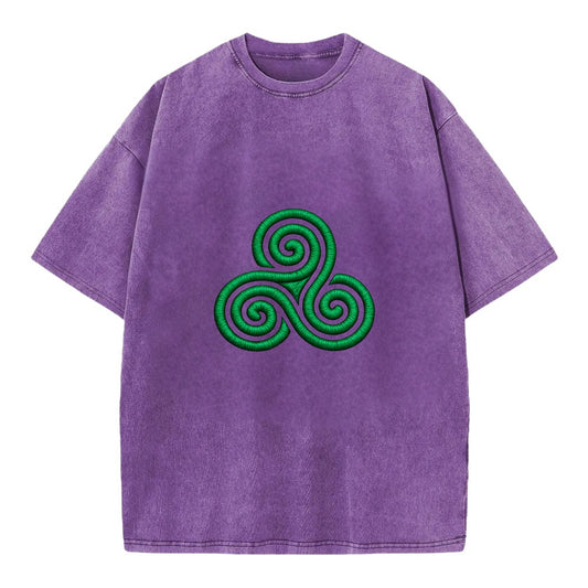 Triple Spiral - Vintage T-shirt - Purple