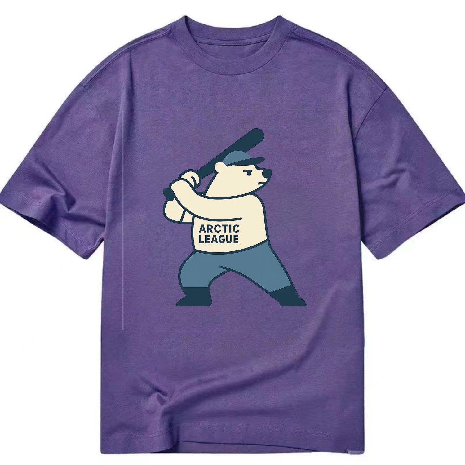 Polar Bear Baseball MVP - Classic T-shirt - Purple