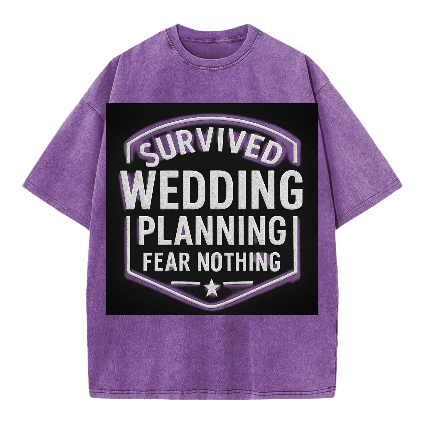 Survived wedding planning, fear nothing - Vintage T-shirt - Purple