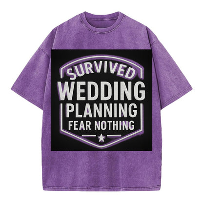 Survived wedding planning, fear nothing - Vintage T-shirt - Purple