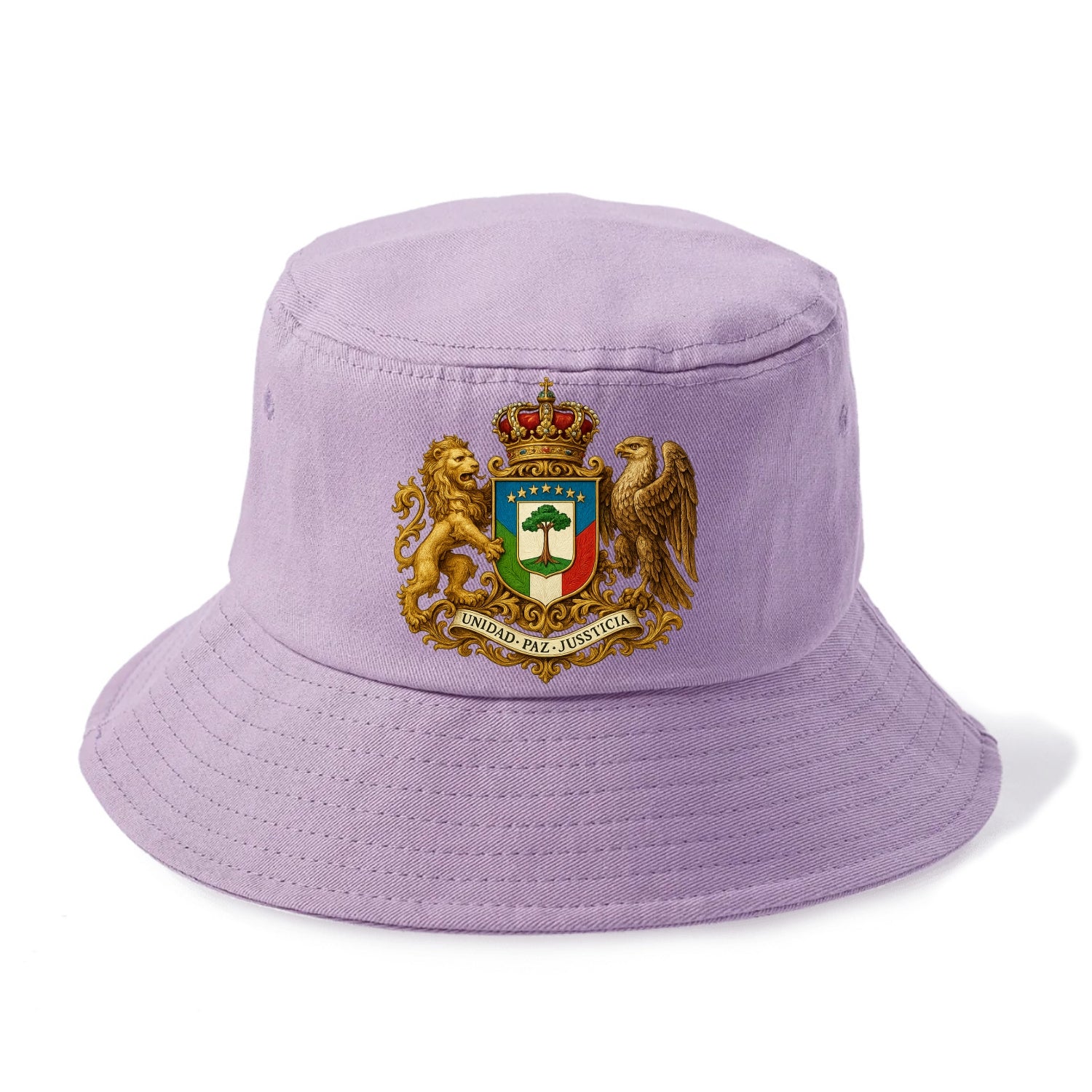Equatorial Guinea Silk Cotton Tree Emblem - Bucket Hat - Purple