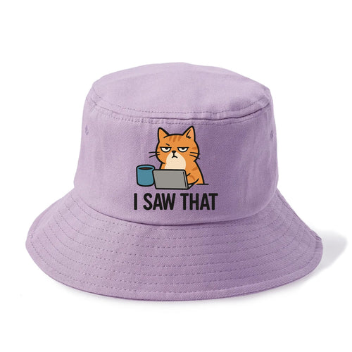 Cat with one eye open judging you - I SAW THAT - nothing escapes notice - Bucket Hat