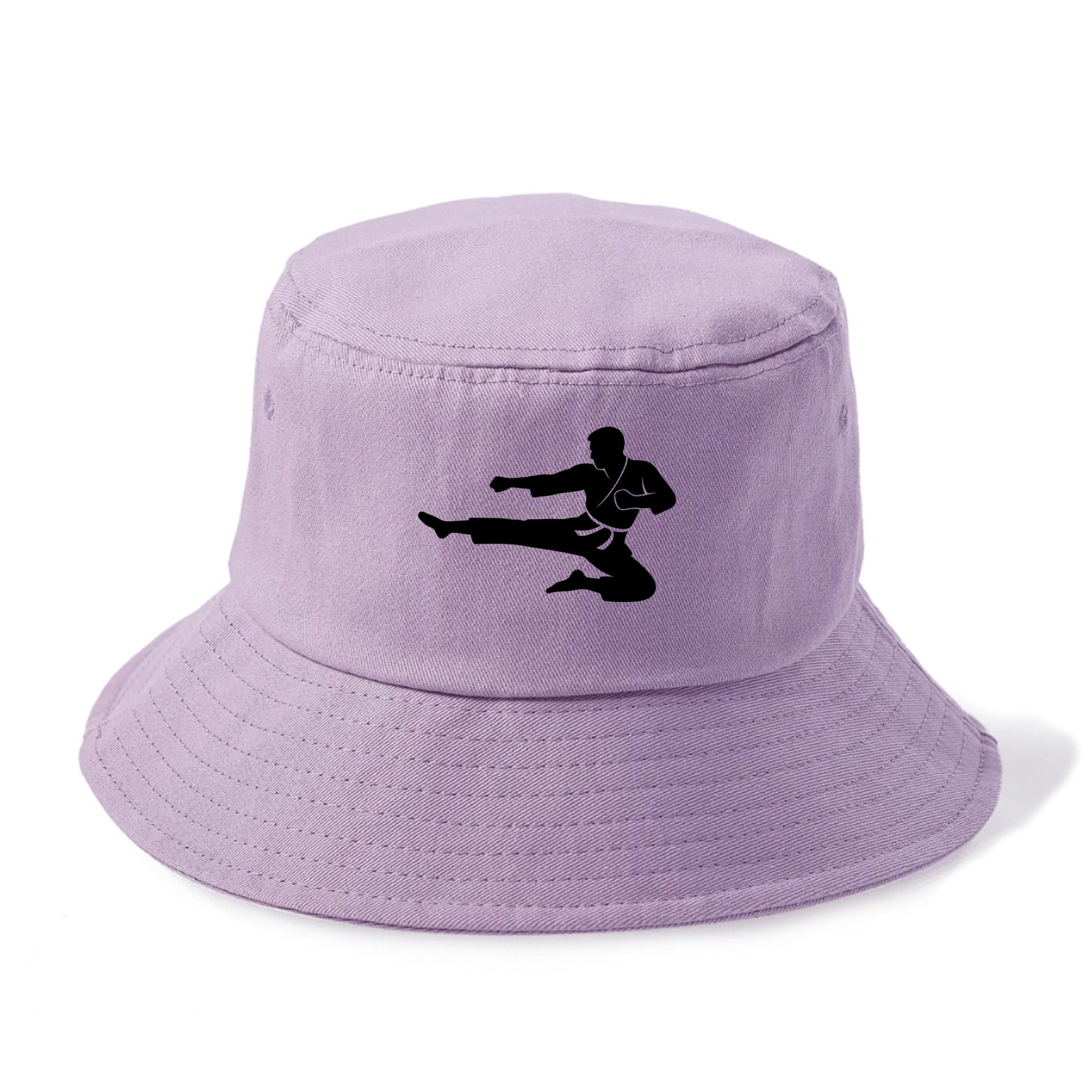 Martial artist flying kick - Bucket Hat - Purple
