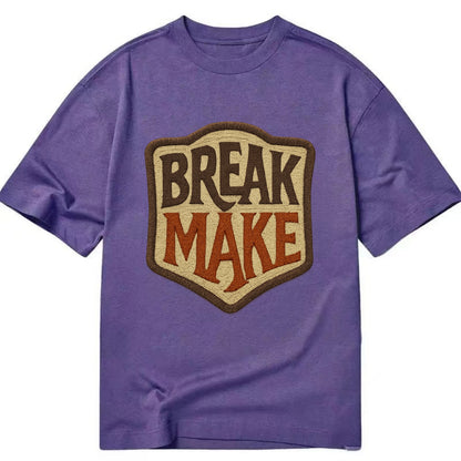 BREAK;MAKE THE RULES Rebel Red Snapback - Classic T-shirt - Purple