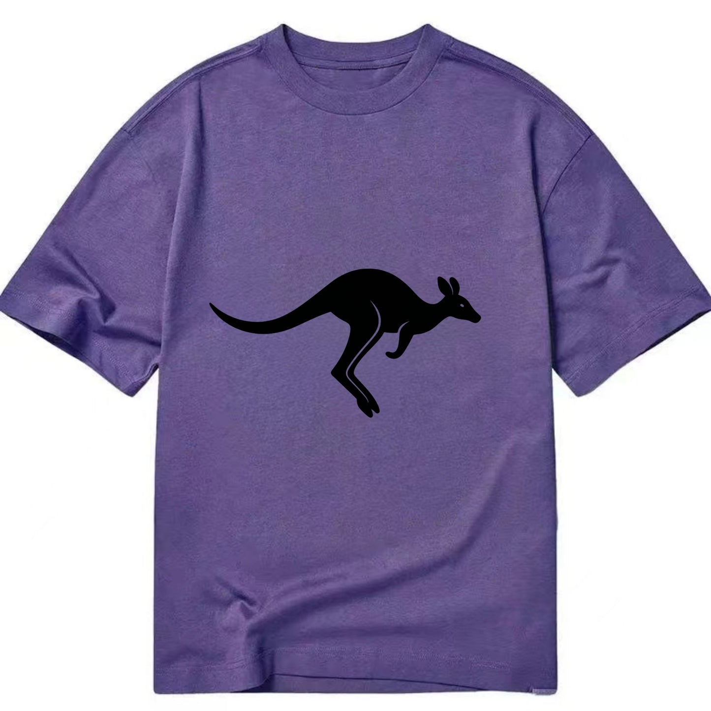 Kangaroo leaping across outback - Classic T-shirt - Purple
