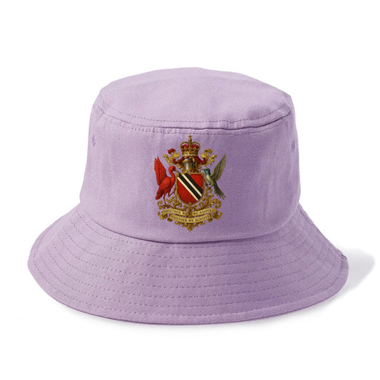 Trinidad Scarlet Ibis Emblem  - Bucket Hat - Purple