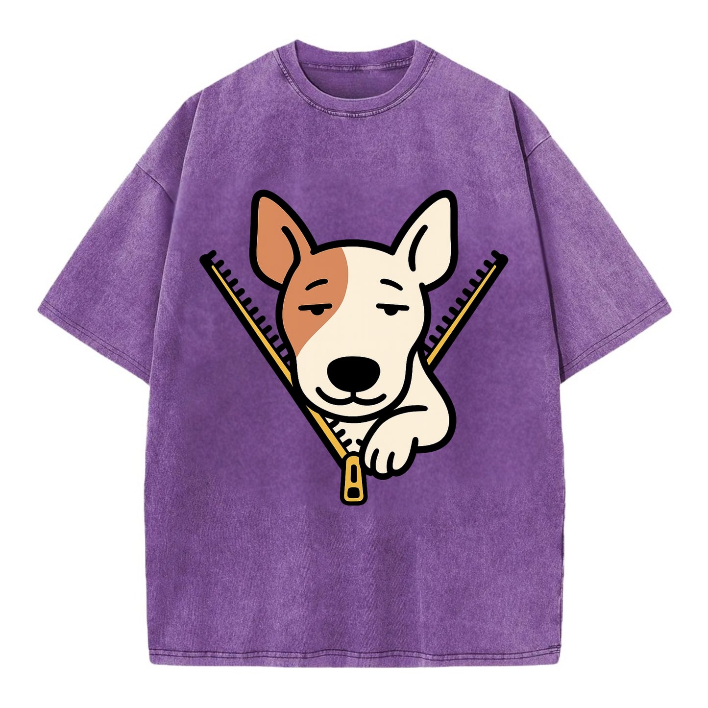 Bull Terrier - Vintage T-shirt - Purple