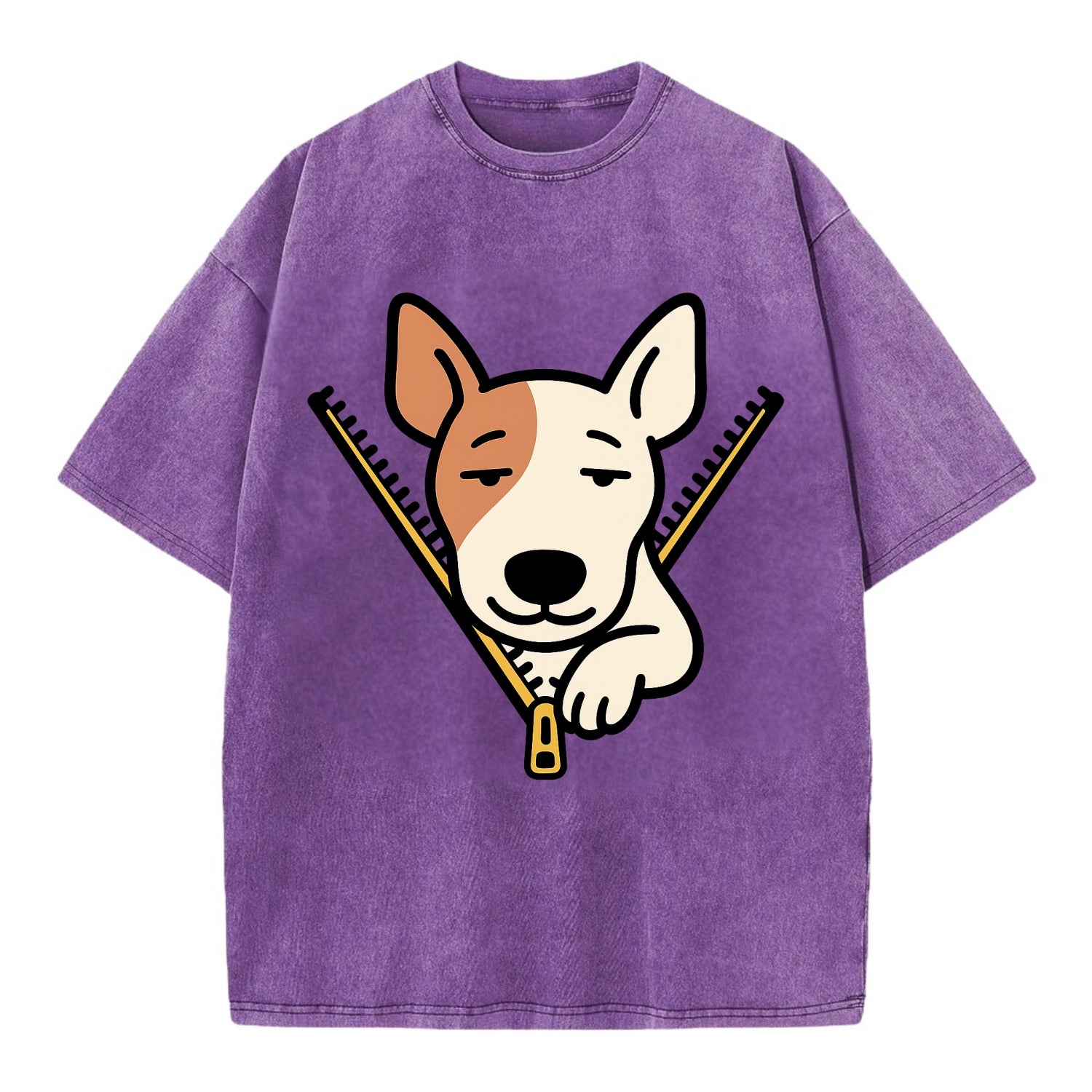Bull Terrier - Vintage T-shirt - Purple