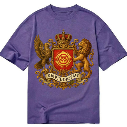 Kyrgyzstan Tunduk Emblem  - Classic T-shirt - Purple