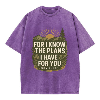 Jeremiah 29:11 Sunrise - Vintage T-shirt - Purple