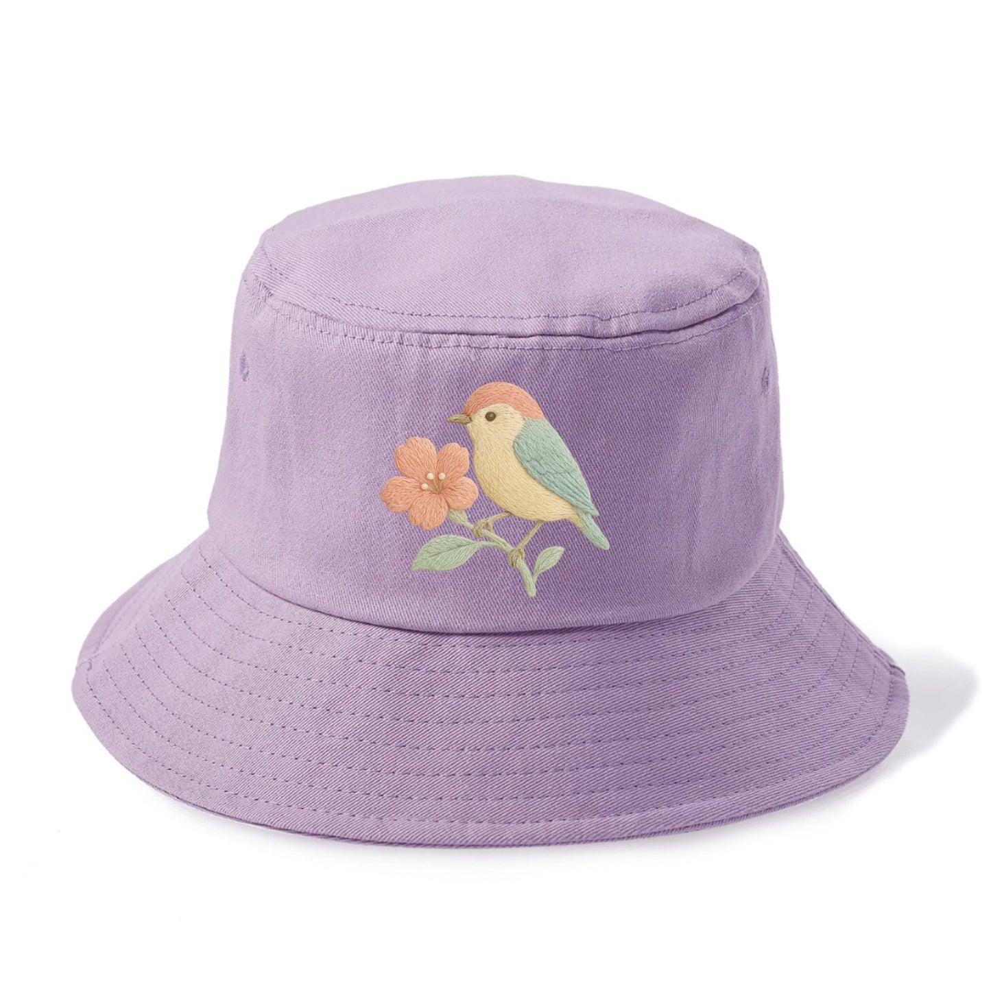 Peach Flowerpecker - Bucket Hat - Purple