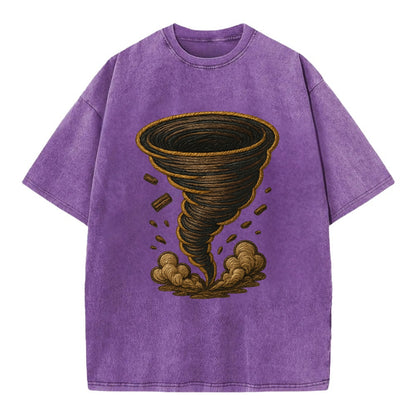 Tornado  - Vintage T-shirt - Purple
