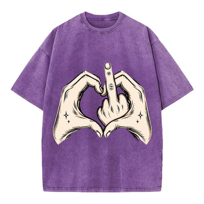 Love You Symbol - Vintage T-shirt - Purple