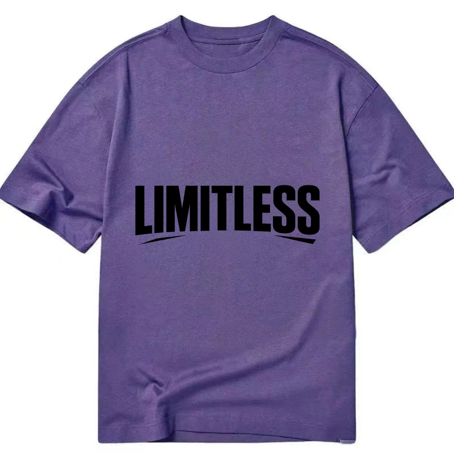 Bold typography design - "LIMITLESS" - no boundaries, infinite potential - Classic T-shirt - Purple
