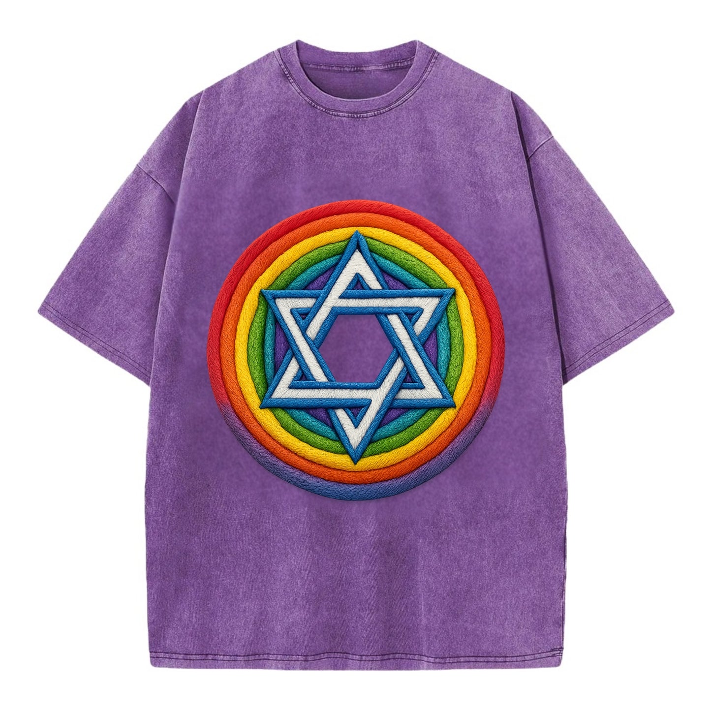 Star of David  - Vintage T-shirt - Purple
