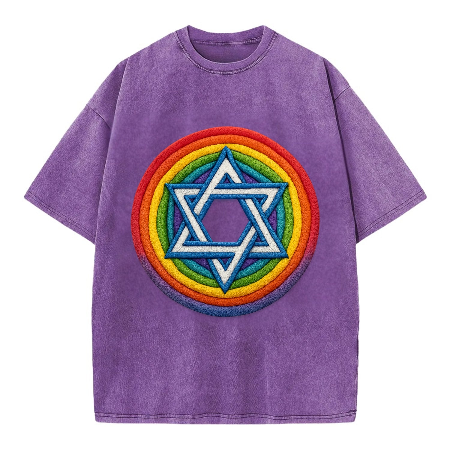 Star of David  - Vintage T-shirt - Purple