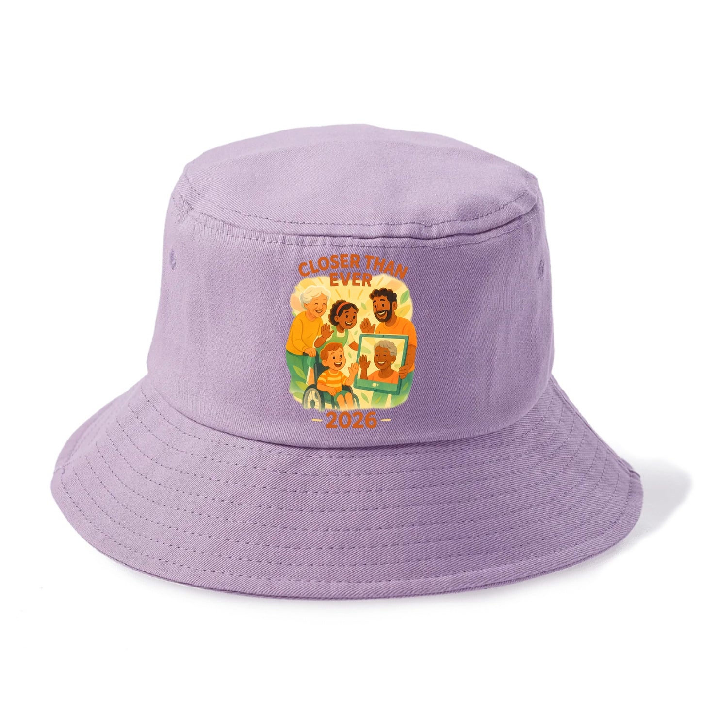 Technology bringing distant families together - "Closer Than Ever" - connection - Bucket Hat - Purple
