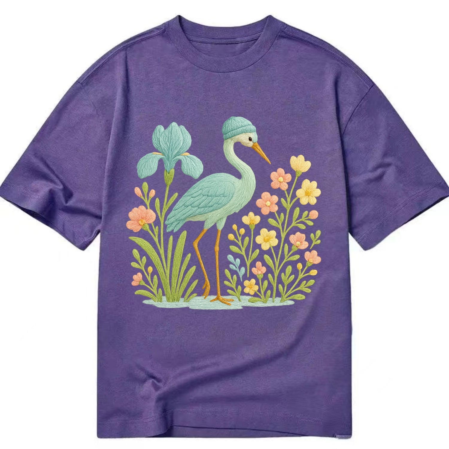 Mint Crane - Classic T-shirt - Purple