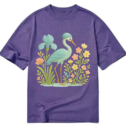 Mint Crane - Classic T-shirt - Purple