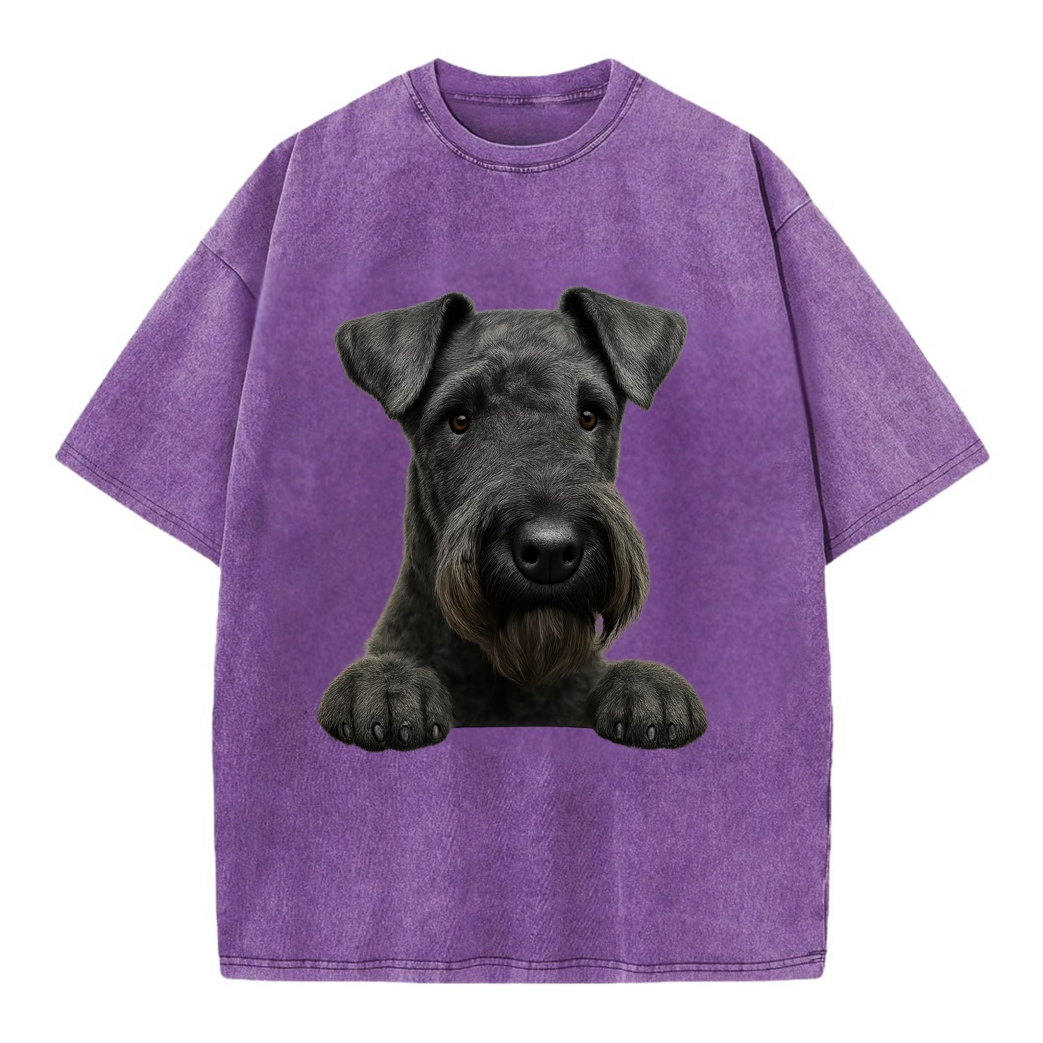 Kerry Blue Terrier  - Vintage T-shirt - Purple