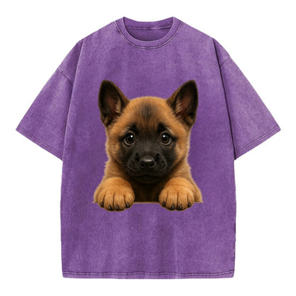 Belgian Malinois  - Vintage T-shirt - Purple