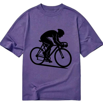 Sprint cyclist racing stance - Classic T-shirt - Purple