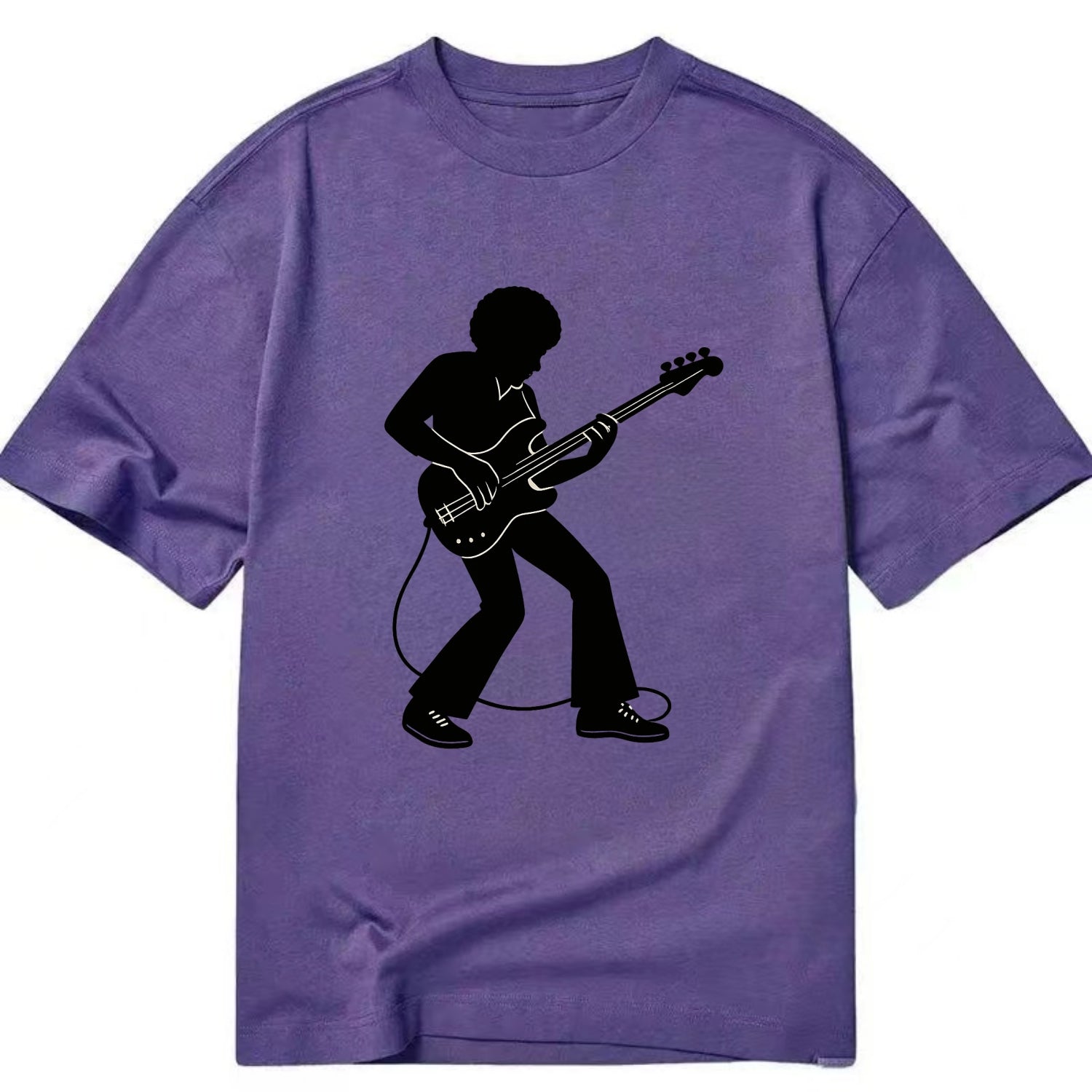 Bass guitarist slap technique - Classic T-shirt - Purple