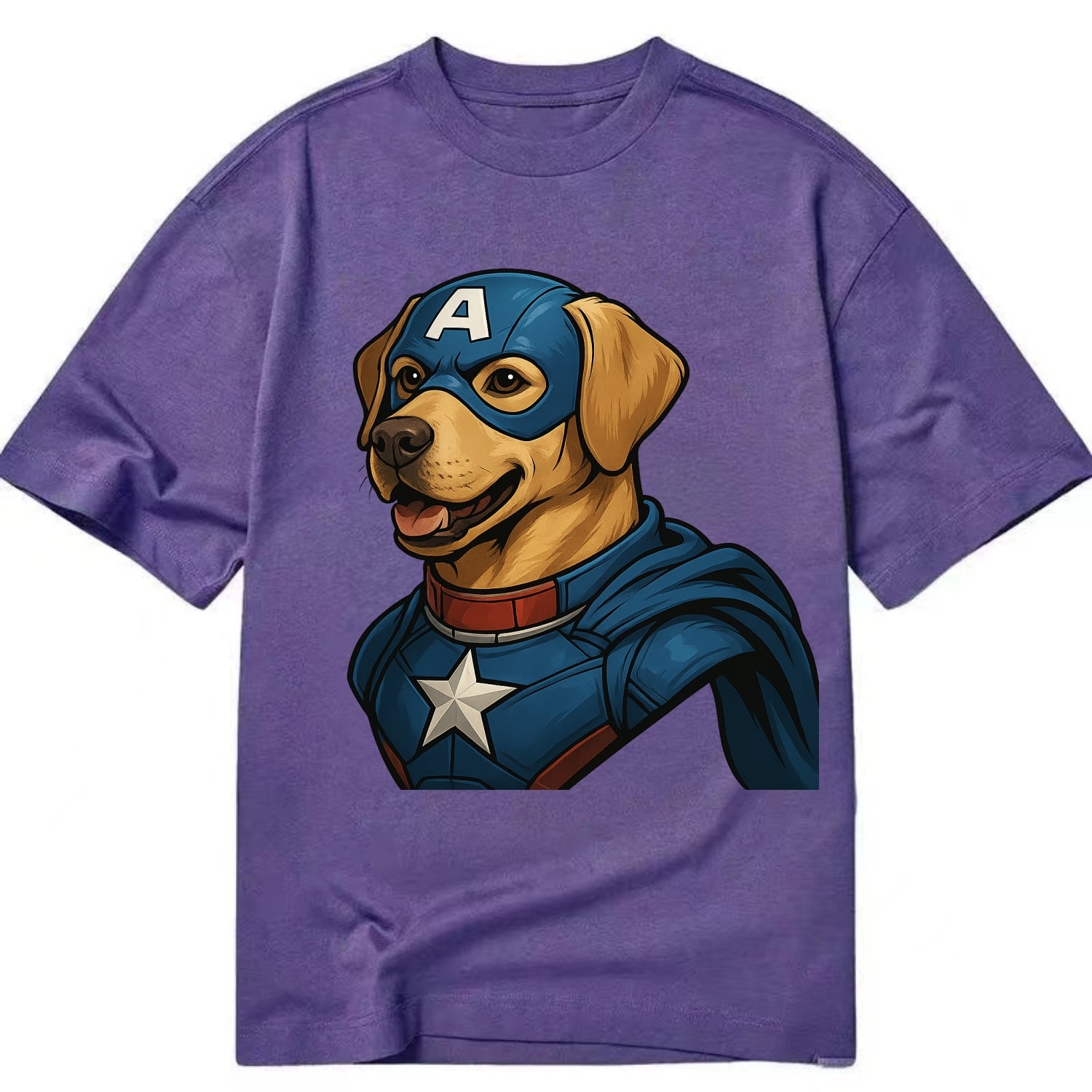 Labrador Patriotic Hero  - Classic T-shirt - Purple