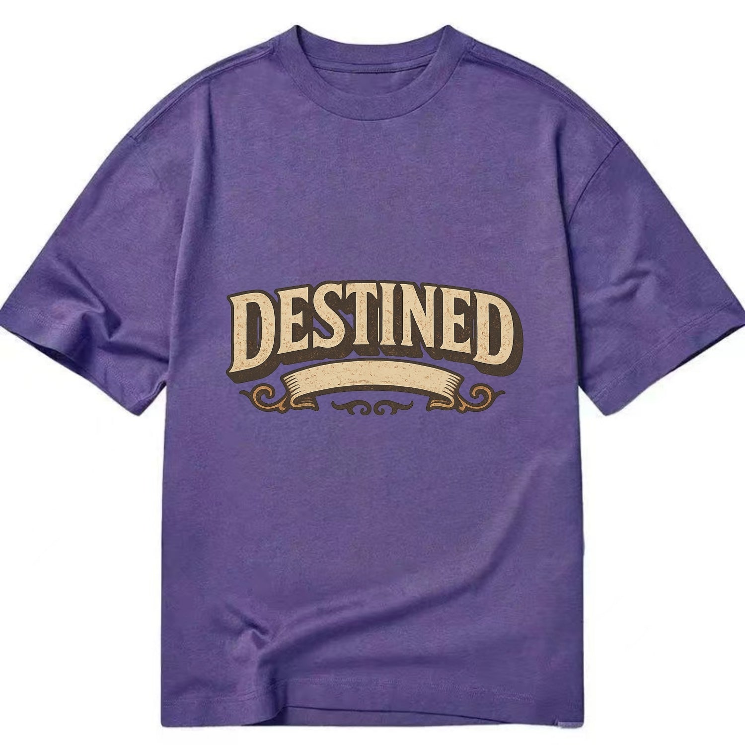 Bold typography design - "DESTINED" - fated for greatness - Classic T-shirt - Purple