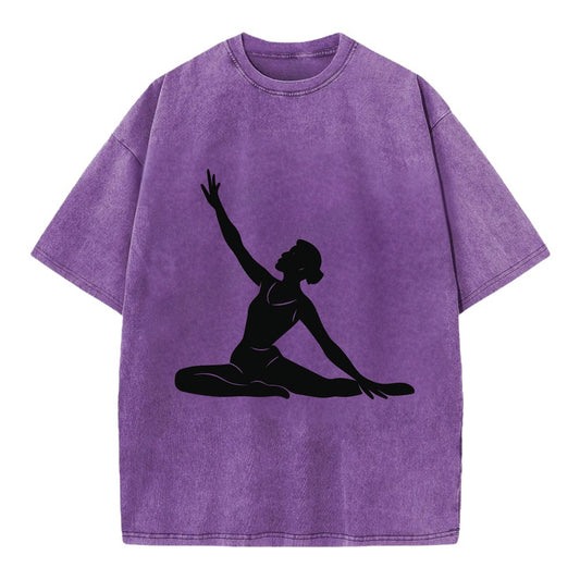 Contemporary dancer in floor work - Vintage T-shirt - Purple