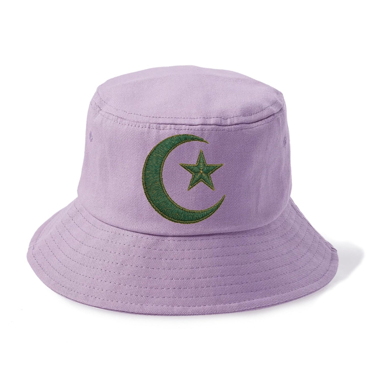 Crescent Moon and Star - Bucket Hat - Purple