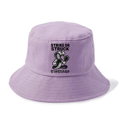 Strike or Struck - Cobra wearing boxing Bucket Hat - Purple