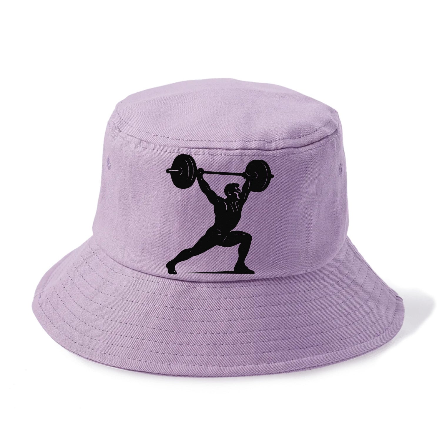 Weightlifter doing overhead snatch - Bucket Hat - Purple